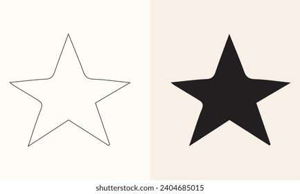 Vektorgrafik eines Stern-Symbolsatzes
