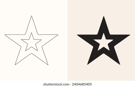 Vector illustration of a star icon set