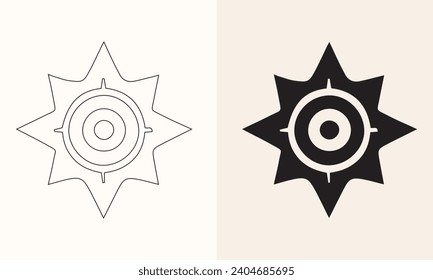 Vector illustration of a star icon set