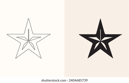 Vector illustration of a star icon set