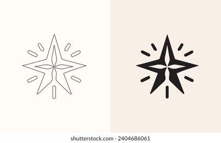 Vector illustration of a star icon set