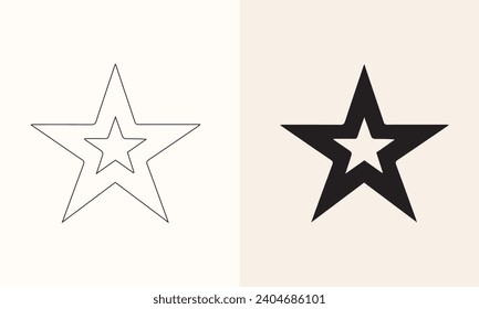 Vector illustration of a star icon set