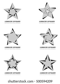Vector illustration of  star icon set