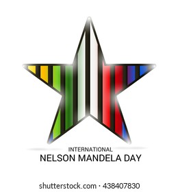 Vector illustration of a star for International Nelson Mandela Day.