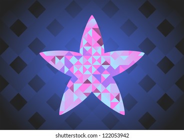 Vector Illustration of Star Made of Geometric Shapes