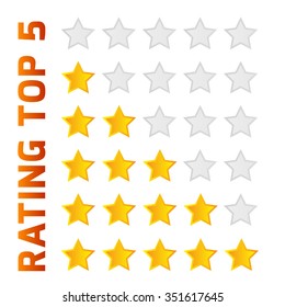 Vector illustration of star rating