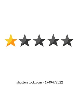 Vector illustration of star rating isolated on white background