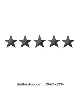 Vector illustration of star rating isolated on white background