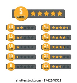 Vector Illustration Star Rating Website Menu Stock Vector (Royalty Free ...