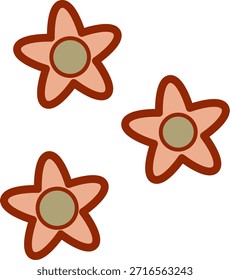 vector illustration of Star recolorable