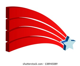 Vector illustration of the star and red strips
