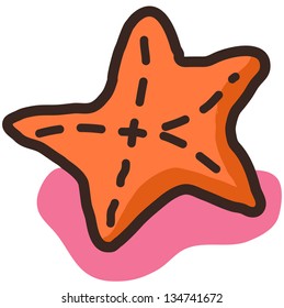 Vector illustration of a starfish