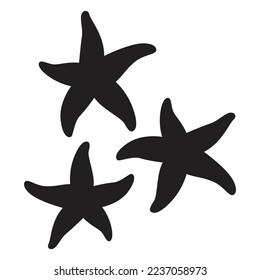 ilustración vectorial del diseño de silueta de estrella. icono aislado de starfish