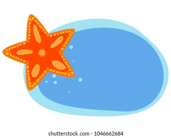 Vector Illustration of Starfish in the water board