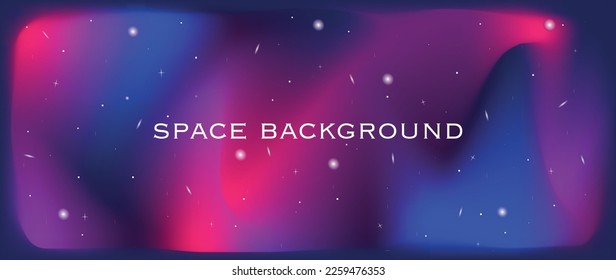 Vector illustration. Starry background of the universe. Outer space with stars. Suitable for cover backgrounds, screensavers, cards, invitations and as a banner for advertising.