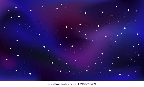 Ilustración vectorial del cielo estrellado nocturno