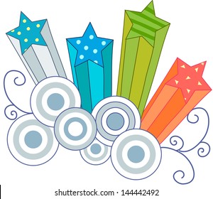 Vector illustration of a starry pattern