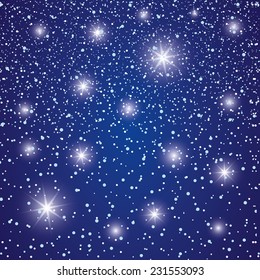 Vector illustration. Starry sky.