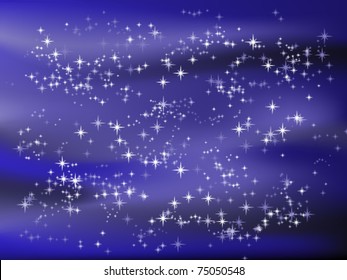 Vector illustration of starry sky