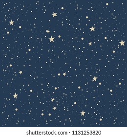 Vector illustration of starry sky pattern