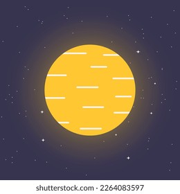 Vector Illustration of Starry Sun with Cosmic, Glowing and Bright Effects - Sun Vector Illustration with Stars Background for Stock Photos and Astronomy Designs