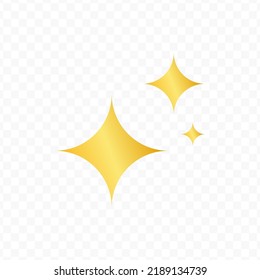 Vector illustration of stars. Colored vector for website design .Simple design on transparent background (PNG).