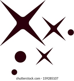 Vector illustration of stars and dots