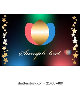 Vector illustration of Stars and flowers on a bright background