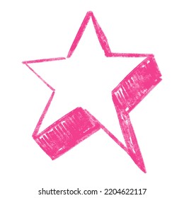 Vector illustration, stars pencil outline effect, hand drawn stars, doodles with pencils