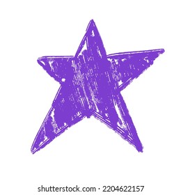 Vector illustration, stars pencil outline effect, hand drawn stars, doodles with pencils