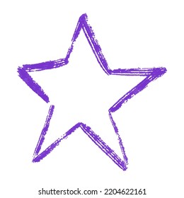 Vector illustration, stars pencil outline effect, hand drawn stars, doodles with pencils