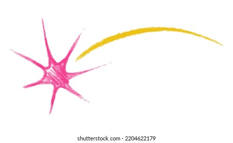 Vector illustration, stars pencil outline effect, hand drawn stars, doodles with pencils