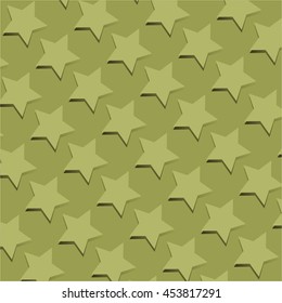 Vector illustration of Stars with shadow on the background of khaki.