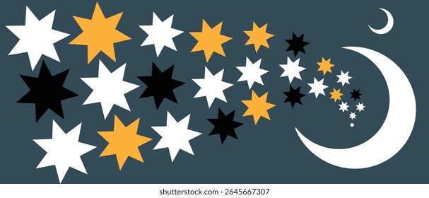 ilustração vetorial de um conjunto de ícones stars.of three cluster star yellow vetor.Sparkle. Coleção Twinkle stars. Brilho. branco	