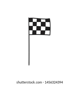 Vector illustration of start and finish line banners, streamers, arch gate, flags for outdoor sport event - competition race, run marathon. Isolated doodle cartoon illustration. 