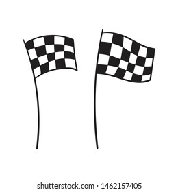 Vector illustration of start and finish line banners, streamers, arch gate, flags for outdoor sport event - competition race, run marathon. Isolated doodle cartoon illustration. 
