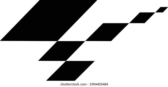 vector illustration of starting flag motif