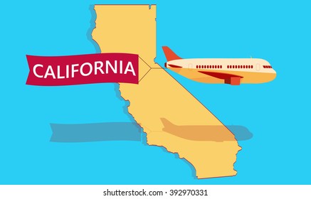 Vector Illustration of state California