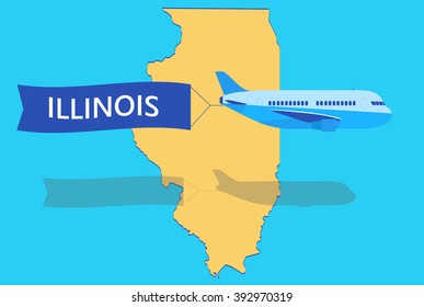 Vector Illustration of state Illinois