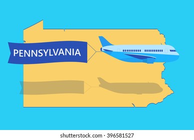 Vector Illustration of state pennsylvania