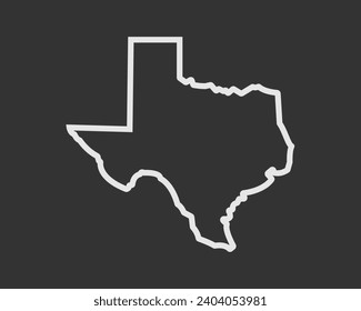 Vektorgrafik des Staates Texas, USA
