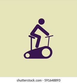 vector illustration of Stationary bike icon or symbol
