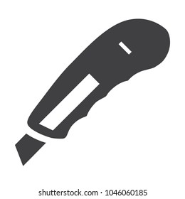 Vector illustration stationery knife icon. Paper penknife icon. Razor