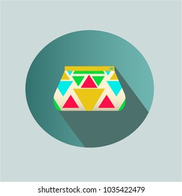 Vector illustration. Stationery for work. A pencil case on a background. Accessories for study and office. Pencil case icon.