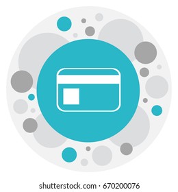Vector Illustration Of Statistic Symbol On Credit Card Icon. Premium Quality Isolated Bank Payment Element In Trendy Flat Style.
