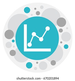 Vector Illustration Of Statistic Symbol On Infographic Icon. Premium Quality Isolated Graph Information Element In Trendy Flat Style.