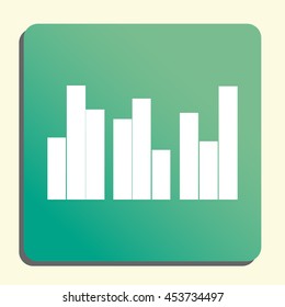 Vector Illustration Of Statistics 3 Grouped Bar Chart Icon. Premium Quality Web Icon.
