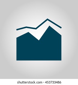 Vector Illustration Of Statistics Area And Line Chart Icon. Premium Quality Web Icon.