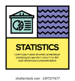 VECTOR ILLUSTRATION OF STATISTICS ICON CONCEPT
