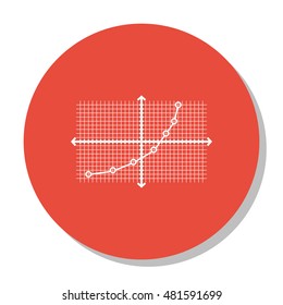 Vector Illustration Of Statistics Icon On Line Chart In Trendy Flat Style. Statistics Isolated Icon For Web, Mobile And Infographics Design, EPS10.